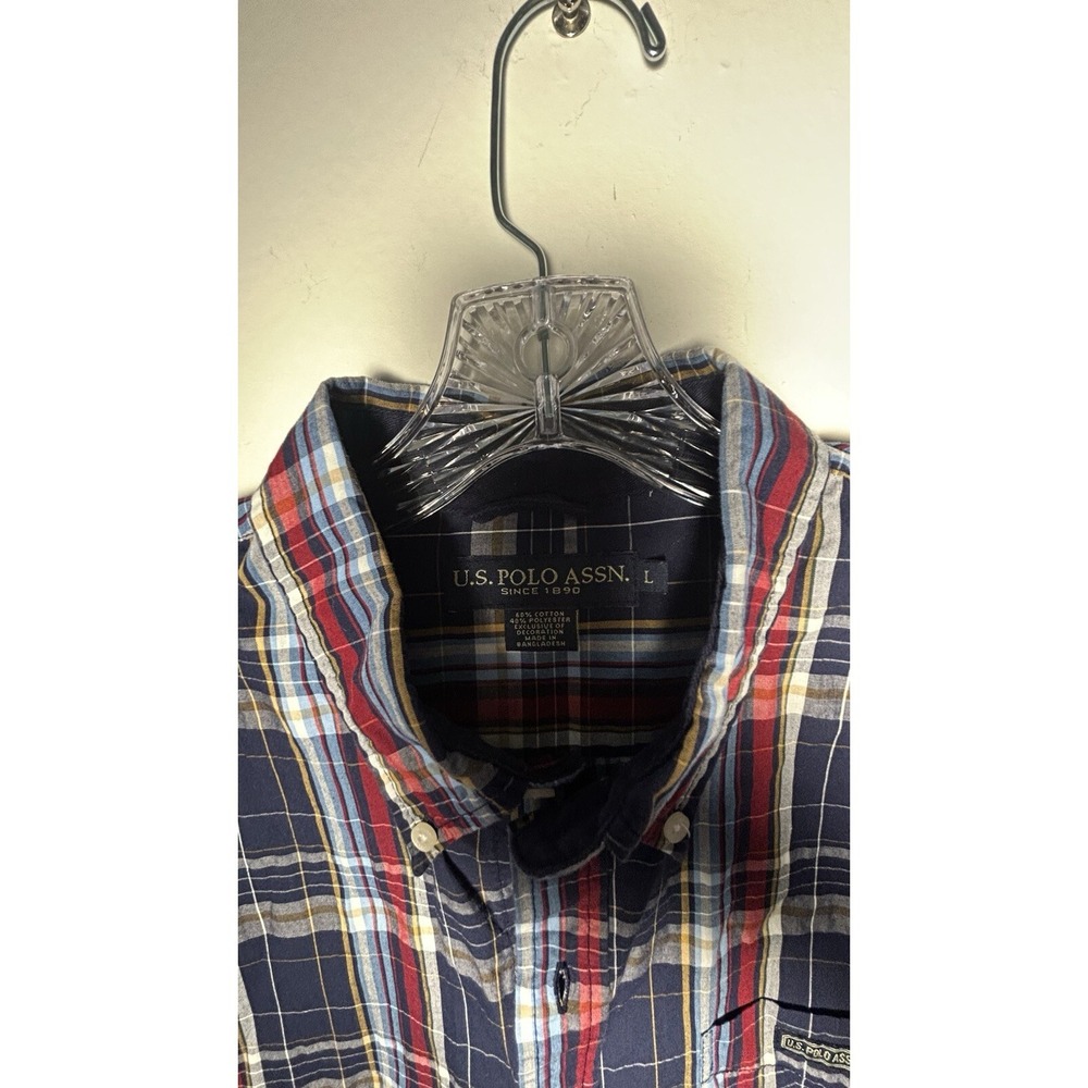 Us Polo Assn Long Sleeve Bottom Up Shirts Size L (G051806) - Picture 10 of 10